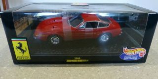 1/18 Hot Wheels 1968 Ferrari 365 Gtb/4 " Daytona " In Red.  And Boxed.