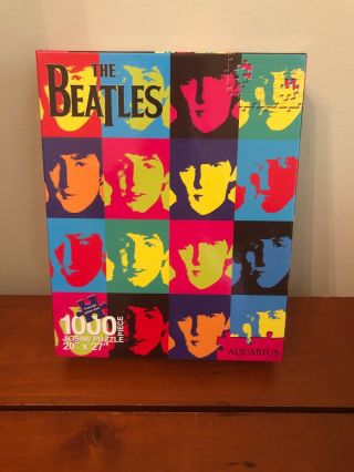 The Beatles Pop Art 1000 Piece Puzzle 2009 Aquarius Open Box