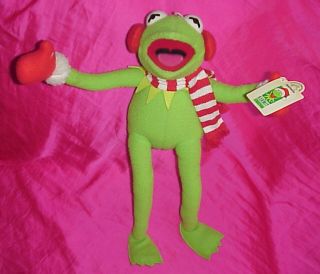 Vintage 1997 Applause 18 " Kermit The Frog Muppets Xmas Poseable Plush Figure