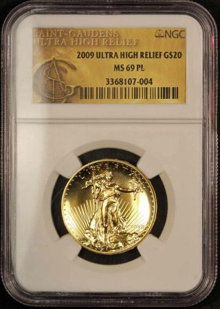 2009 $20 Gold Proof Like Ultra High Relief Ngc Ms 69 Pl - Usa