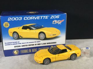 Franklin 2003 Corvette Z06 Limited Edition Diecast Model Car 1:24 Scale