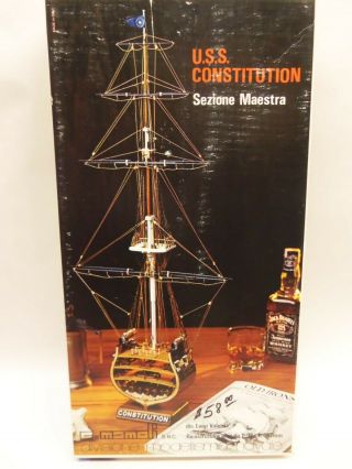 C.  Mamoli U.  S.  S.  Constitution (sectional View) Wooden Kit.  Unassembled