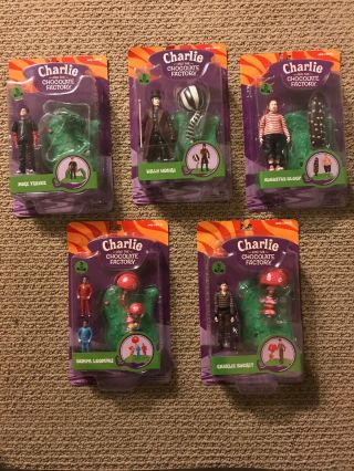 Sdcc 2019 Charlie And The Chocolate Factory Action Figures 5 Pc Set