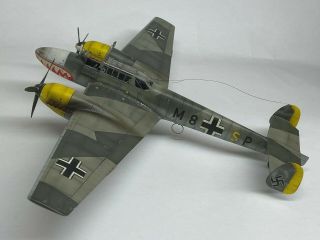 Messerschmitt Bf 110,  1/48,  built & finished for display,  fine,  airbrushed. 3