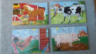 Farm Box Vintage Jigsaws - In - A - Box Melissa & Doug 28 Ages 3,  Preschool