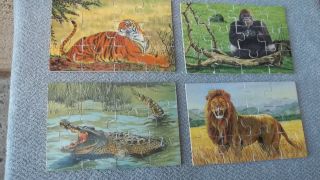 Wild Animals Vintage Jigsaws - In - A - Box Melissa & Doug Xxxx Ages 3,  Preschool