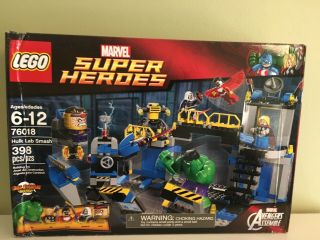 Lego 76018 Marvel Superheroes Hulk Smash Lab - &,