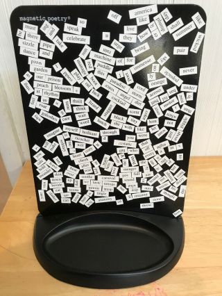 Magnetic Poetry Magnets Words W/metal Board Easel Stand