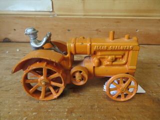 1/16 Allis Chalmers Cast Iron Vintage Tractor Steel Wheels With Farmer