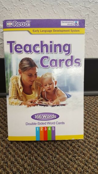Your Baby Can Read Teaching Cards Set 166 Words 2 - Sided Word Cards Pre - Owned