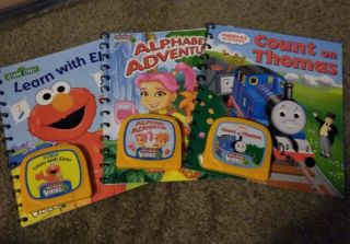 Story Reader Video,  3 Games Cartridges & Books Thomas And Friends Elmo Alphabet
