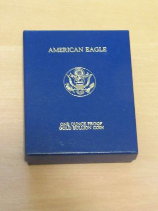 1986 One Ounce Proof American Eagle Gold Bullion Coin W/coa