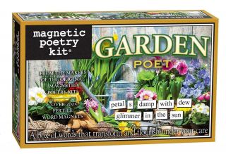 Magnetic Poetry Garden - 200 Themed Magnetic Tiles Fun Fridge Kitchen Game Gift