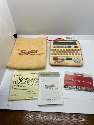 Franklin Scr - 226 - Official Scrabble Players Electronic Dictionary Plus Bag