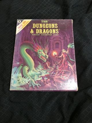 Vintage Tsr Dungeons & Dragons Fantasy Adventure Game Basic Set Complete Dd10
