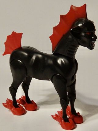 Vintage Dragonriders Of The Styx Fantar Black Demon Horse Figure