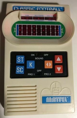 Classic Football Electronic Hand Held Game Vintage 2000 Mattel