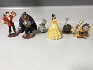 Disney Parks Beauty And The Beast Figure Cake Topper Playset