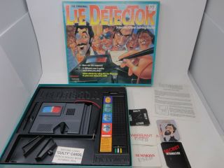 Vintage The Lie Detector Board Game 1987 Pressman Mattel 99 Complete