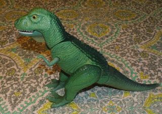 Vintage 80s 1987 Playskool Large 19 " Hard Plastic T Rex Tyranosaurus Dinosaur