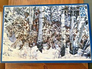 Fx Schmid " In The Company Of Wolves " By Judy Larson 1000 Piece Puzzle 1994