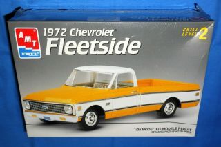 Vintage - 1995 Amt - 1972 Chevy Pickup " Fleetside " Model Kit 1/25