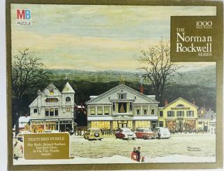 Norman Rockwell " Main Street Stockbridge " 1000 Piece Textured Puzzle