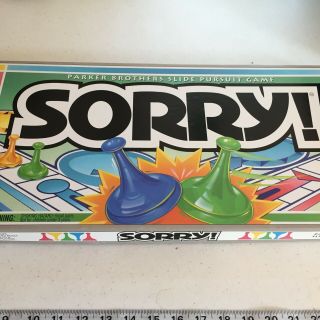 Sorry Parker Brothers Slide Pursuit Board Game Complete 1992 Vintage 2