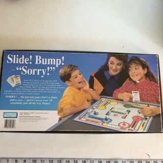 Sorry Parker Brothers Slide Pursuit Board Game Complete 1992 Vintage 3