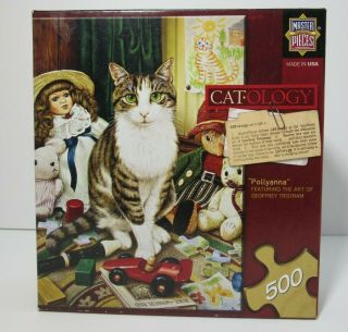 Masterpieces Catology Pollyanna 500 Pc Jigsaw Puzzle Complete Cat Cats Kitten
