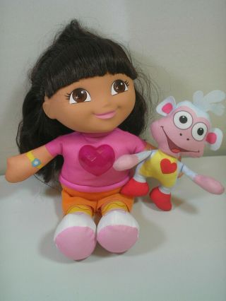 Fisher Price Nickelodeon 12 " Dora The Explorer Singing We Did It Dora & Boots
