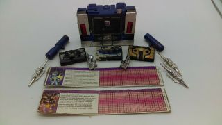Vintage 1984 G1 Transformers Soundwave W/ Buzzsaw Ravage & Overkill 99 Complete