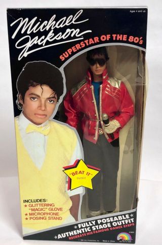 Michael Jackson Beat It Doll Ljn 1984 Microphone Posing Stand