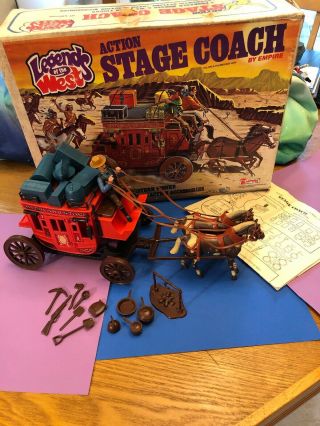 Vintage Empire Legends Of The West Stagecoach Complete Shape 1979