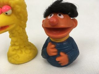 Vintage 70s Sesame Street Finger Puppets Bert Ernie and Bird plus Raggedy Ann 2
