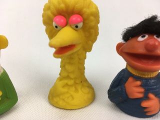 Vintage 70s Sesame Street Finger Puppets Bert Ernie and Bird plus Raggedy Ann 3