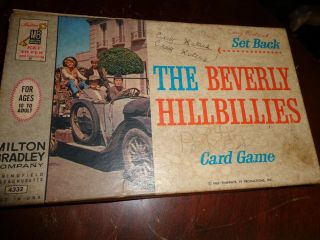 Vintage 1963 The Beverly Hillbillies Card Game Set Back - Milton Bradley Company