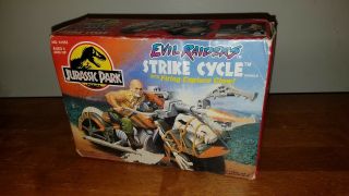 Kenner Jurassic Park Evil Raiders Strike Cycle Chopper Motorcycle Damage Box
