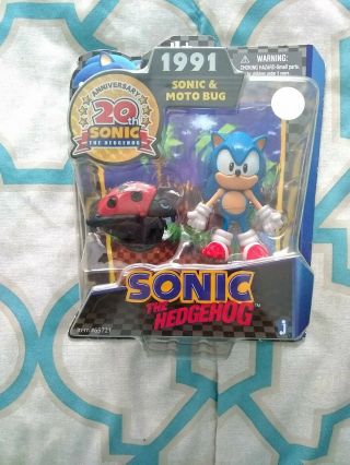 Sonic The Hedgehog 20th Anniversary Sonic & Moto Bug Action Figure 2 - Pack [1991]