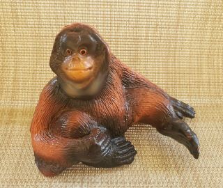 Vintage 1990 Safari Ltd Small Orangutan Plastic Toy Wildlife Animal