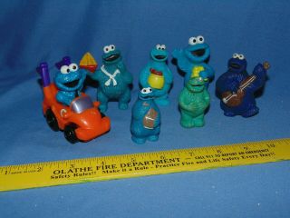 Sesame Street Cookie Monster Figures - Muppets Cake Topper Pvc