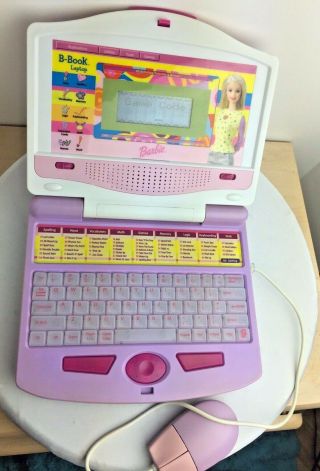 Barbie B Book Toy Game Laptop Computer W/ Mouse