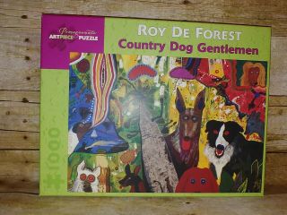Pomegranate " Country Dog Gentleman " Roy De Forest 1000 Piece Art Jigsaw Puzzle