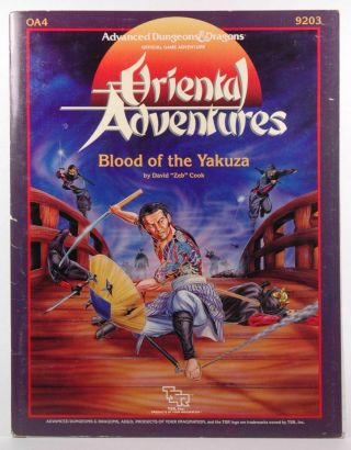 Ad&d Oriental Adventures Oa4 Blood Of The Yakuza Tsr David Zeb Cook Ad&d (1e An