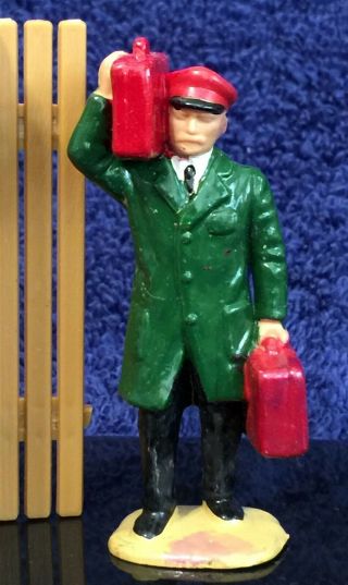 Lgb Lehman Toys Train People Figure: Baggage Handler Bob - Two Red Suitcases