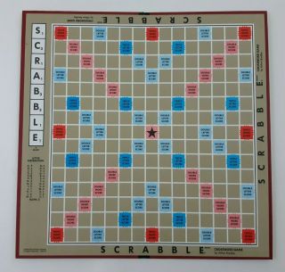 Vintage Scrabble 1980s Replacement Board Part Only Arts & Crafts
