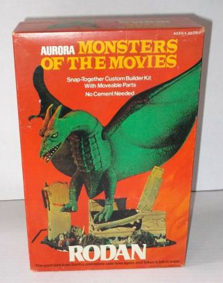 Aurora 1975 Rodan Model Kit Box Godzilla Monsters Of The Movies Empty