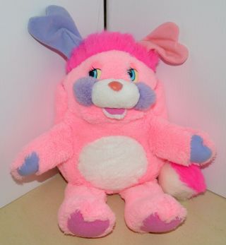 Vintage Popples Large Pink Puffball Plush Toy 1980s 16 "