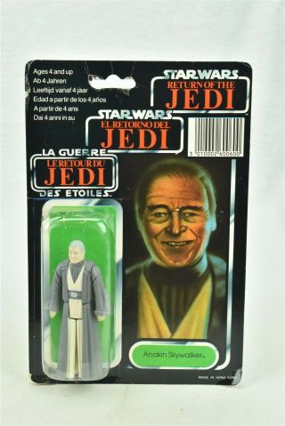 Star Wars 1983 Anakin Skywalker Tri - Logo Rotj Vintage On Card