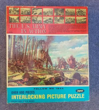 The U.  S Army In Action - Follow Me 1944 Jaymar Interlocking Puzzle